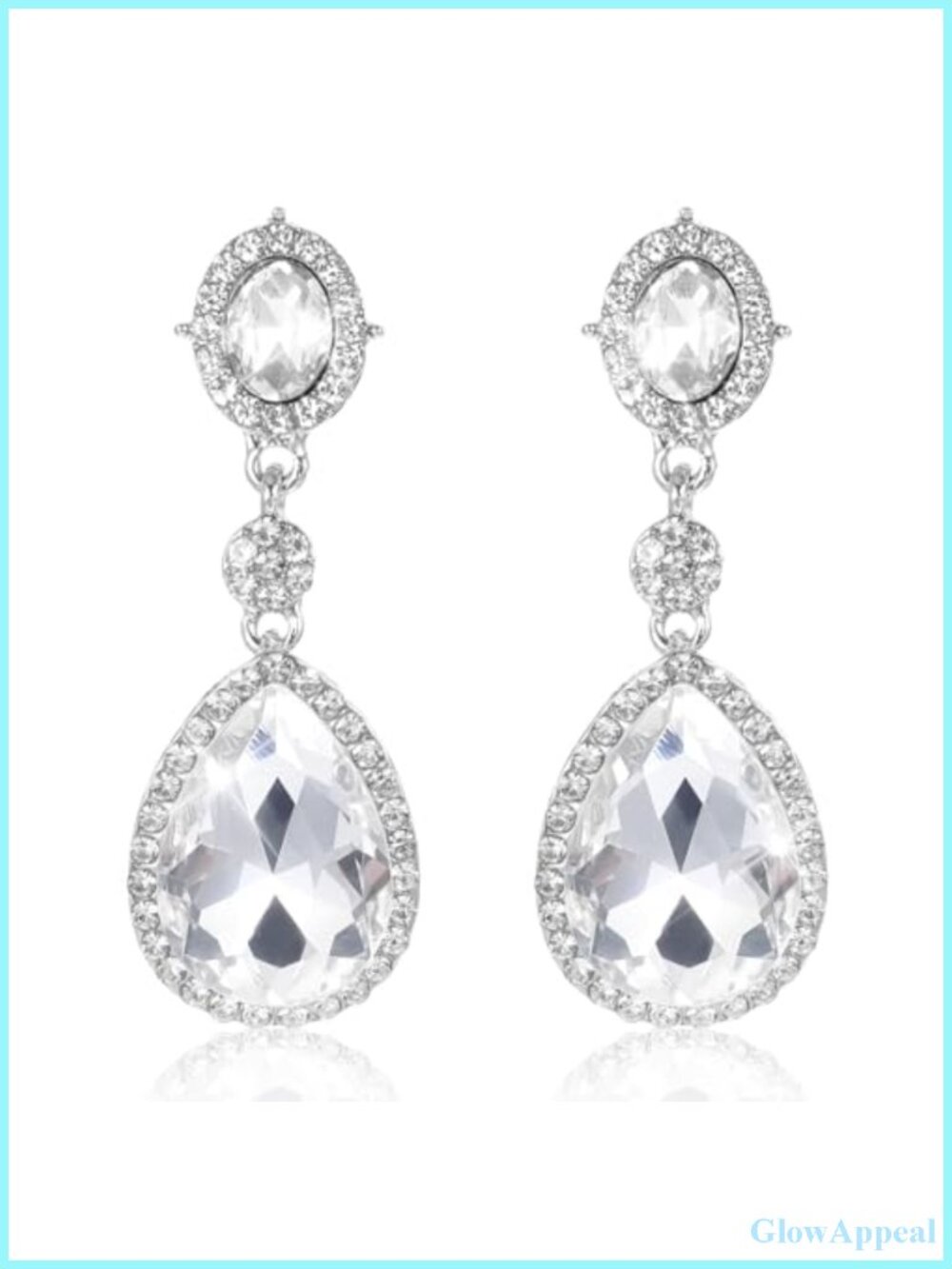 Elegant Rhinestone Clip On Earrings for Women Non-Pierced Wedding Jewelry